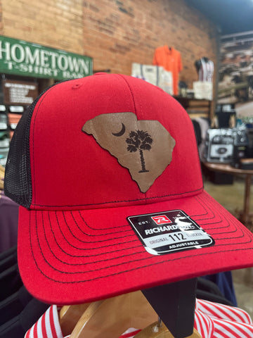 Red - Black Palmetto Patch Hat