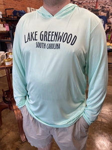 Lake Greenwood Mint Performance Hooded Tee