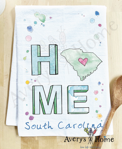 Home In South Carolina State Kitchen Towel