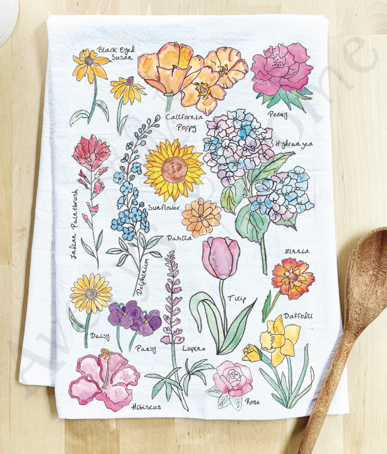 Floral Gardener Kitchen Towel